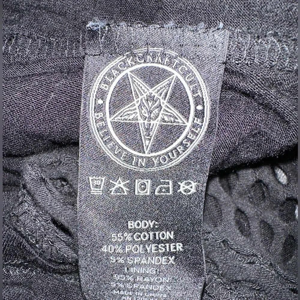 BlackCraft Cult Black Mesh Mini Dress Goth Y2K Small - Picture 10 of 10